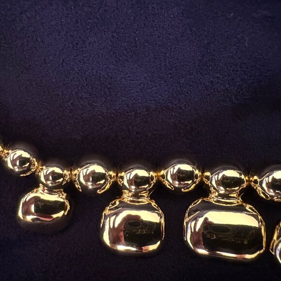 Aqua Gold Large Rhinestone Necklace NWT - Picture 6 of 12